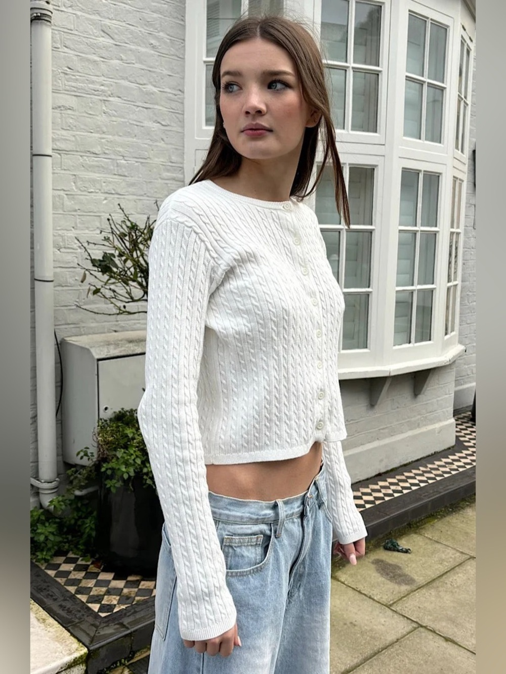 Brandy Melville Zoe Cable Knit Sweater